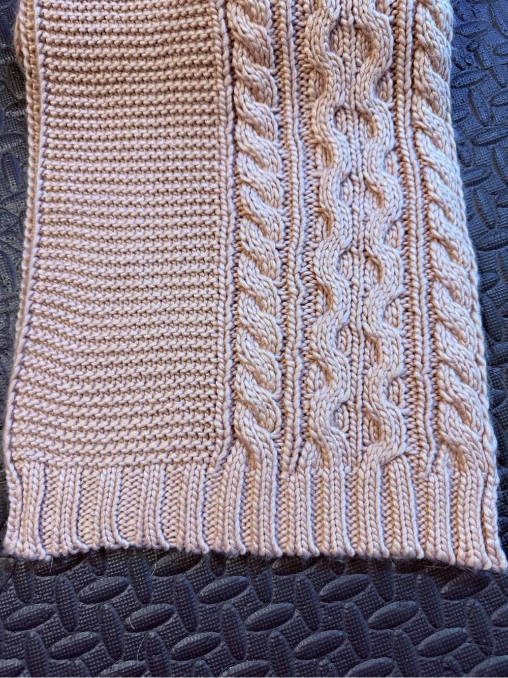 Chunky Cable Knit Infinity Scarf Dusty Rose Pink Oversized Cozy Winter - Picture 4 of 6